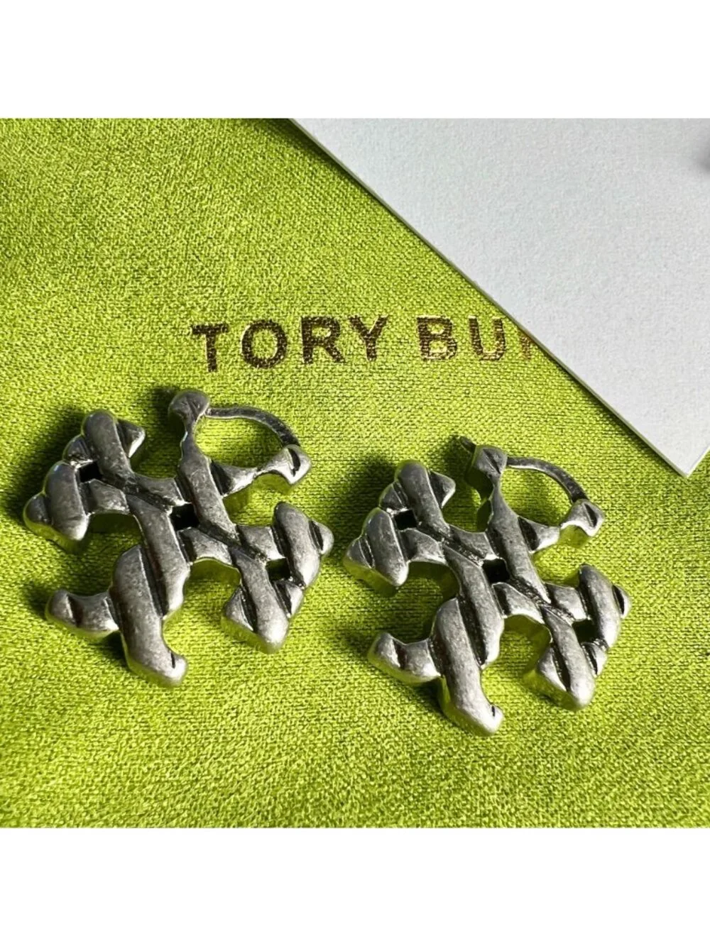 Stunning!!! TORY BURCH Icon Hidden Hoop Earrings